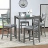 NicBex Dining Room Table Set for 4 Morden Square Dining Table with MDF Tabletop, 4 X-Shaped Backrest Chairs for Dining Room - 3 of 4