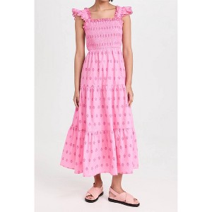 Women's Smocked Tiered Midi Dress - MOON RIVER - 1 of 4
