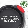 NutriChef Non-Stick Round Pan - Deluxe Nonstick Gray Coating Inside & Outside with Red Silicone Handles - 3 of 4