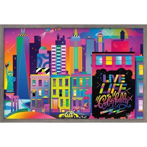 Trends International Jason Naylor - Live Life Colorfully Framed Wall Poster Prints - 1 of 4