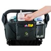 Cozy Cover CozyBaby Stroller Organizer Universal Insulated Storage Caddy Basket with 2 Insulated Cup Holder Carriers and Zippered Pouches, Black - 2 of 4