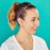 Glamlily 12 Pack Zig Zag Circle Women's Headbands, Rhinestone Hair Accessories, 4.5 in - 2 of 4
