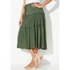 Catherines Women's Plus Size Petite Tiered Midi Skirt - 4 of 4