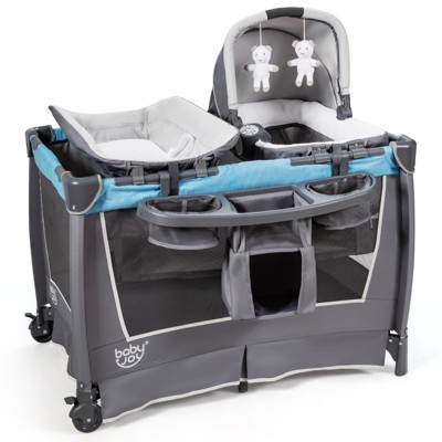 Infans 4-in-1 Convertible Portable Baby Playard Newborn Napper w/ Toys & Music