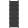 vidaXL Shoe Rack Transparent PP (Polypropylene), Steel - Black 37.2" x 14.4" x 41.7" - 4 of 4