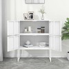 vidaXL Highboard White 31.5"x13.8"x39.4" Steel - image 3 of 4