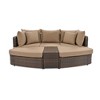 YOOCOZZ PE Wicker Rattan Patio 6-Piece Conversation Round Sofa Set with Coffee Table - 2 of 4