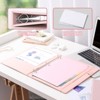 Itopfox Pink PU Leather 3 Ring Binder Organizer with Dividers and Pockets for Letter Size Paper, Ideal for School, Office, and Home Use - 4 of 4