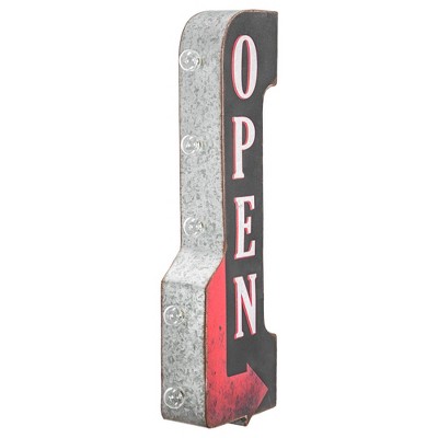 Vintage Open LED Marquee Arrow Sign Black - Crystal Art Gallery