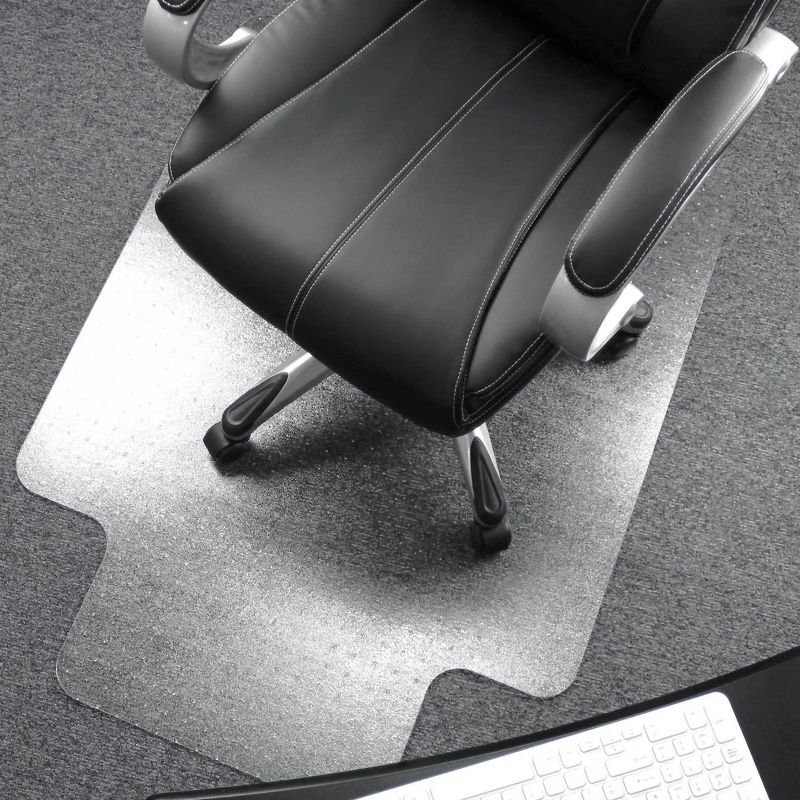 Polycarbonate Chair Mat for Carpets Lipped Clear - Floortex, 3 of 16