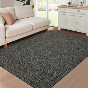 COZONY Washable Modern Area Rug Runner with Non-Slip Backing, Low Pile Braided Print Accent Carpet Mat for Living Room and Bedroom - 1 of 4