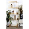 69" Metal and Acrylic Bookcase Gold - Olivia & May: No Assembly, 5 Fixed Shelves - 2 of 4