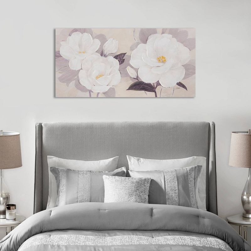 39&#34; x 19&#34; Midday Bloom Florals Paint Embellished Unframed Wall Canvas White, 5 of 8