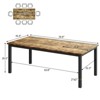 Industrial Dining Table for 6-8 People, Long Kitchen Table with Sturdy Metal Frame & Round Corner Rectangular Counter for Dinner - 2 of 4