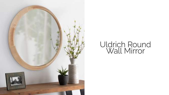 24&#34; x 2&#34; Uldrich Wood Framed Decorative Wall Mirror Walnut Brown - Kate &#38; Laurel All Things Decor, 2 of 8, play video