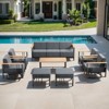 Belord Metal Outdoor Furniture Set with Extra Thick Cushion, 8PCS Patio Furniture Set with 6" Thick Cushions Swivel Chair and 10" Thick Cushions Couch - 3 of 4