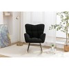CAVINAS Modern Teddy Rocking Chair,Accent Chair with Tufted Back & Cotton Fill for Nursery,Bedroom,Living Room - 2 of 4