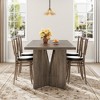 Homhougo 71 Inch Rectangular Dining Table for 6, Rustic Farmhouse Tall Kitchen Table with Large Tabletop Gray - 3 of 4