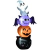 HOMCOM 6FT Halloween Inflatable Ghost Bat Pumpkin Black Cat Pole Halloween Decoration with LED Lights for Garden Indoor Outdoor - 4 of 4
