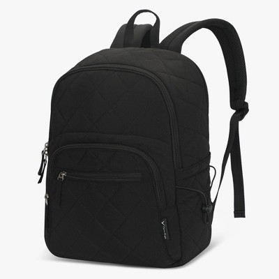 Hynes Eagle 20L Water-Resistant Nylon Laptop Backpack – Quilted Lightweight Design – Travel & School – Black
