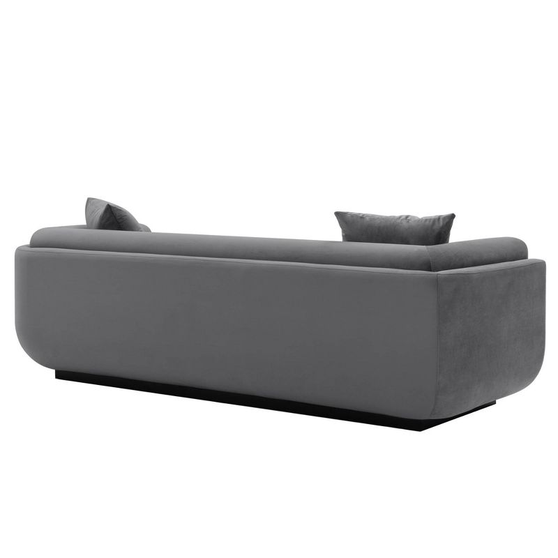 Edmonda Contemporary Velvet Upholstered Sofa with Pillows - Manhattan Comfort, 5 of 11