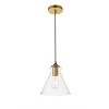 Elegant Lighting Destry 1 Light Chrome Pendant With Clear Glass - 3 of 4