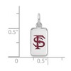 Black Bow Jewelry Sterling Silver Florida State Seminoles NCAA Extra Small Pendant - 4 of 4