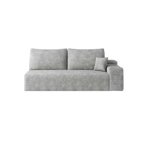 MAYEERTY 3-Seater Left Sofa Gray - 3-Seater Left Layout, Corduroy, No Assembly, for Living - 1 of 4