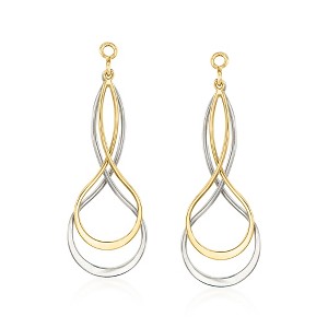 Ross-Simons Sterling Silver and 14kt Yellow Gold Earring Jackets - 1 of 4