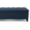 Sapphtopaz Modern Ottoman Upholstered Bench with Storage Bedroom Vanity Stool Tufted Stitching Bench for Living Room, Entryway - 4 of 4