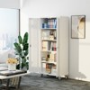 SUXXAN 72"H Metal Storage Cabinet with Wheels and Pegboard, 4 Adjustable Shelves and Lockable Door for Garage,Required Assembly - 4 of 4