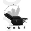 Oversized Power Lift Recliner Chair with Heat & Massage, Faux PU Leather Electric Lift Recliner for Elderly, Single Sofa Seat with Cup Holder - 3 of 4