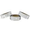 Wrapables Glitter and Shine Washi Tapes Decorative Masking Tapes (Set of 3), Silver Glitter Stars - 2 of 3