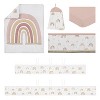 Sweet Jojo Designs Crib Bedding + BreathableBaby Breathable Mesh Liner Girl Boho Rainbow Pink Gold and Taupe - 6pcs - 2 of 4