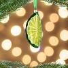 Every Day is Christmas Glass Blown Ornaments Cute Hand Made Figurines Tree Decoration, Limes Set of 3 - 4 of 4