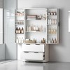 72" Fluted Pantry Cabinet with 2 Drawers & 8 Door Spice Racks, Tall Freestanding Storage Cupboard for Kitchen, Dining Room - 3 of 4