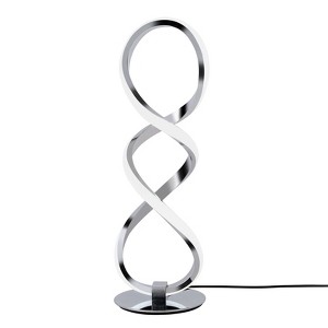 YIYIBYUS Modern LED Spiral Table Lamp with Acrylic Shade for Bedroom Living Room, Silver - 1 of 4