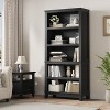 71" Tall 5-Tier Wooden Bookcase with Adjustable Shelves, Farmhouse Style Bookshelf for Living Room, Office & Library - 2 of 4