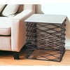HomeRoots 22" White And Bronze Marble And Aluminum Square Frame End Table - 2 of 4