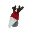 Northlight 5.25" Red and Gray Gnome with Antlers Christmas Ornament - 3 of 4
