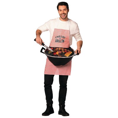 Imposta Costumes Adult Grill Master Apron with BBQ Costume Bodysuit Red One Size