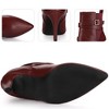Perphy Women's Pointy Toe Cross Straps Stiletto Heel Ankle Chelsea Boots - 3 of 3