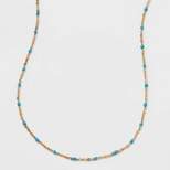 Turquioise Epoxy Beaded Necklace - Universal Thread™ Gold