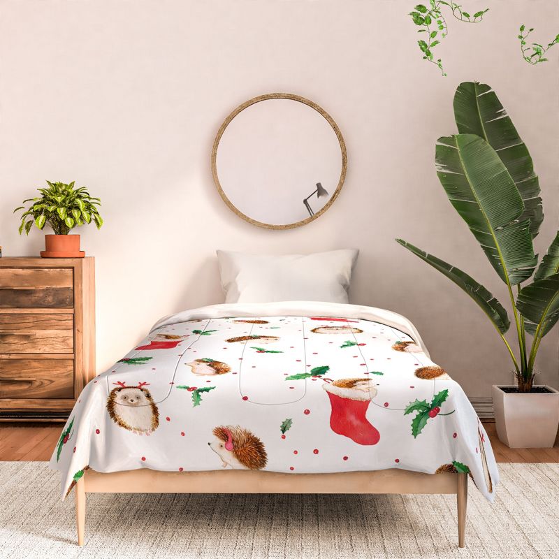 Ninola Design Hedgeog Yuletide Comforter + Pillow Sham(s) - Deny Designs, 3 of 4