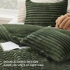 3 Pcs Fluffy Comforter Set Super Soft Faux Fur Bed SetWinter Warm Plush Fleece Bedding Sets - 3 of 4