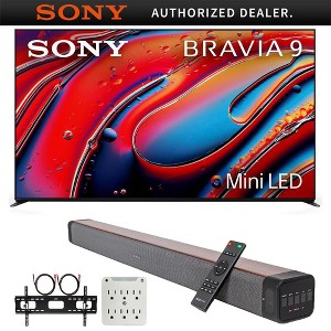 Sony BRAVIA 9 65" 4K HDR QLED Mini-LED TV (2024) w/ Premium Soundbar + Mount Kit - 1 of 4