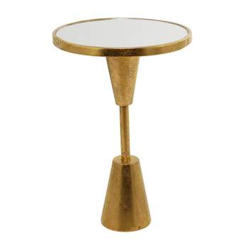 Contemporary Metal Pedestal Accent Table Gold - Olivia & May