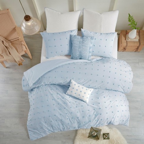 Elegant Solid Cotton Jacquard Duvet Set, All Season Home Textile fits Lux Bedroom Decor - image 1 of 4