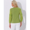 INSPIRE CHIC Women's Chiffon Semi Sheer Keyhole Neck Elegant Work Blouse - 4 of 4