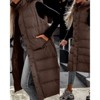 Imily Bela Womens Long Puffer Vest Hooded Sleeveless Winter Coats Quilted Warm Zip Up Padded Outerwear - 4 of 4